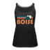 Boise, Idaho Women’s Tank Top - Retro Mountain Women’s Boise Tank Top - charcoal gray