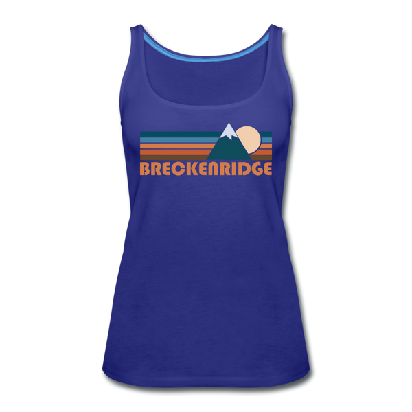 Breckenridge, Colorado Women’s Tank Top - Retro Mountain Women’s Breckenridge Tank Top - royal blue