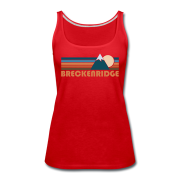 Breckenridge, Colorado Women’s Tank Top - Retro Mountain Women’s Breckenridge Tank Top - red