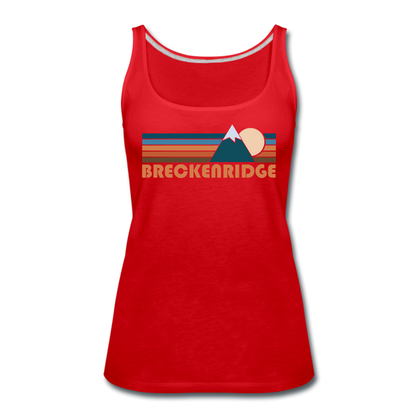 Breckenridge, Colorado Women’s Tank Top - Retro Mountain Women’s Breckenridge Tank Top - red