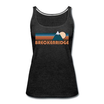 Breckenridge, Colorado Women’s Tank Top - Retro Mountain Women’s Breckenridge Tank Top - charcoal gray