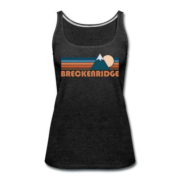 Breckenridge, Colorado Women’s Tank Top - Retro Mountain Women’s Breckenridge Tank Top - charcoal gray