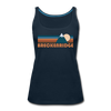 Breckenridge, Colorado Women’s Tank Top - Retro Mountain Women’s Breckenridge Tank Top - deep navy