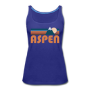 Aspen, Colorado Women’s Tank Top - Retro Mountain Women’s Aspen Tank Top - royal blue