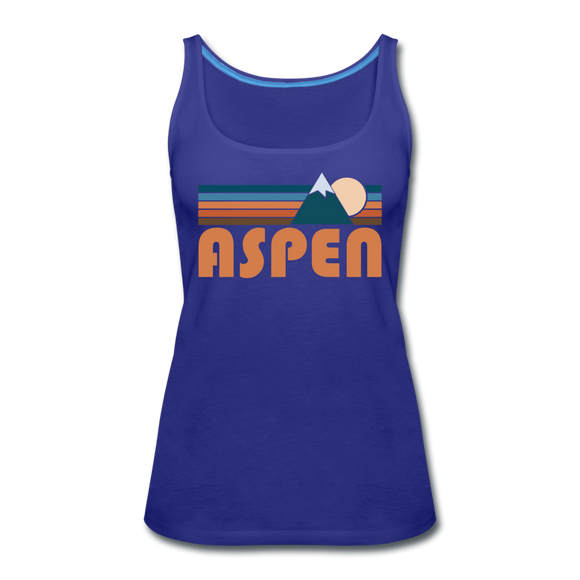 Aspen, Colorado Women’s Tank Top - Retro Mountain Women’s Aspen Tank Top - royal blue