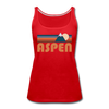 Aspen, Colorado Women’s Tank Top - Retro Mountain Women’s Aspen Tank Top - red