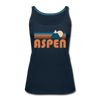 Aspen, Colorado Women’s Tank Top - Retro Mountain Women’s Aspen Tank Top - deep navy
