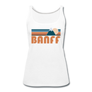 Banff, Canada Women’s Tank Top - Retro Mountain Women’s Banff Tank Top - white
