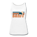 Banff, Canada Women’s Tank Top - Retro Mountain Women’s Banff Tank Top - white