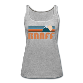 Banff, Canada Women’s Tank Top - Retro Mountain Women’s Banff Tank Top