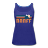 Banff, Canada Women’s Tank Top - Retro Mountain Women’s Banff Tank Top - royal blue