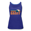 Banff, Canada Women’s Tank Top - Retro Mountain Women’s Banff Tank Top - royal blue