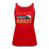 Banff, Canada Women’s Tank Top - Retro Mountain Women’s Banff Tank Top - red