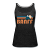 Banff, Canada Women’s Tank Top - Retro Mountain Women’s Banff Tank Top - charcoal gray