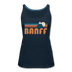 Banff, Canada Women’s Tank Top - Retro Mountain Women’s Banff Tank Top - deep navy