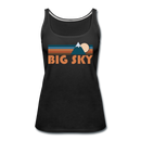 Big Sky, Montana Women’s Tank Top - Retro Mountain Women’s Big Sky Tank Top - black