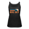 Big Sky, Montana Women’s Tank Top - Retro Mountain Women’s Big Sky Tank Top - black