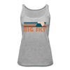 Big Sky, Montana Women’s Tank Top - Retro Mountain Women’s Big Sky Tank Top - heather gray