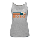 Big Sky, Montana Women’s Tank Top - Retro Mountain Women’s Big Sky Tank Top - heather gray