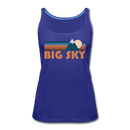 Big Sky, Montana Women’s Tank Top - Retro Mountain Women’s Big Sky Tank Top - royal blue