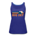 Big Sky, Montana Women’s Tank Top - Retro Mountain Women’s Big Sky Tank Top - royal blue