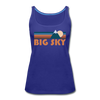 Big Sky, Montana Women’s Tank Top - Retro Mountain Women’s Big Sky Tank Top - royal blue
