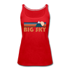 Big Sky, Montana Women’s Tank Top - Retro Mountain Women’s Big Sky Tank Top - red