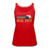 Big Sky, Montana Women’s Tank Top - Retro Mountain Women’s Big Sky Tank Top