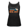 Big Sky, Montana Women’s Tank Top - Retro Mountain Women’s Big Sky Tank Top - charcoal gray
