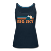 Big Sky, Montana Women’s Tank Top - Retro Mountain Women’s Big Sky Tank Top - deep navy