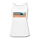 Bozeman, Montana Women’s Tank Top - Retro Mountain Women’s Bozeman Tank Top - white