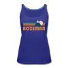 Bozeman, Montana Women’s Tank Top - Retro Mountain Women’s Bozeman Tank Top - royal blue