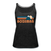 Bozeman, Montana Women’s Tank Top - Retro Mountain Women’s Bozeman Tank Top - charcoal gray