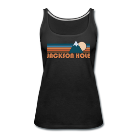 Jackson Hole, Wyoming Women’s Tank Top - Retro Mountain Women’s Jackson Hole Tank Top - black