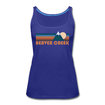 Beaver Creek, Colorado Women’s Tank Top - Retro Mountain Women’s Beaver Creek Tank Top - royal blue