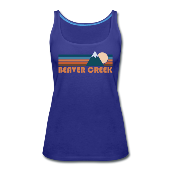Beaver Creek, Colorado Women’s Tank Top - Retro Mountain Women’s Beaver Creek Tank Top - royal blue
