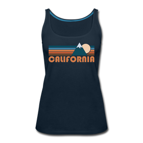 California Women’s Tank Top - Retro Mountain Women’s California Tank Top - deep navy