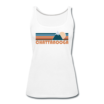 Chattanooga, Tennessee Women’s Tank Top - Retro Mountain Women’s Chattanooga Tank Top - white