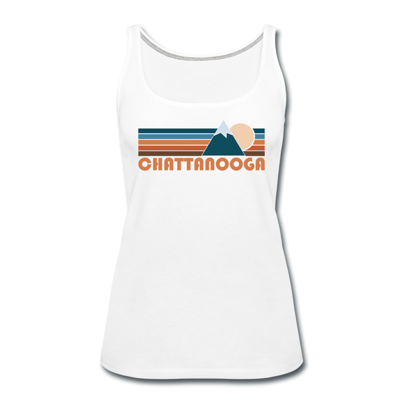 Chattanooga, Tennessee Women’s Tank Top - Retro Mountain Women’s Chattanooga Tank Top - white