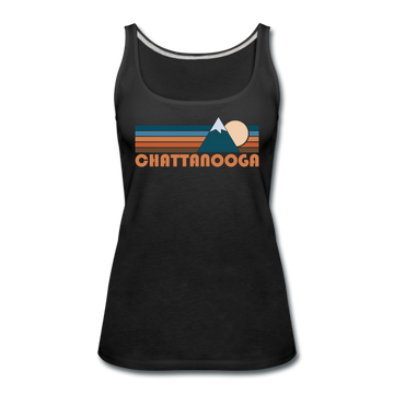 Chattanooga, Tennessee Women’s Tank Top - Retro Mountain Women’s Chattanooga Tank Top - black