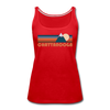 Chattanooga, Tennessee Women’s Tank Top - Retro Mountain Women’s Chattanooga Tank Top - red