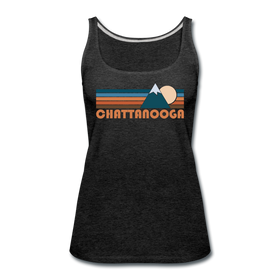 Chattanooga, Tennessee Women’s Tank Top - Retro Mountain Women’s Chattanooga Tank Top - charcoal gray