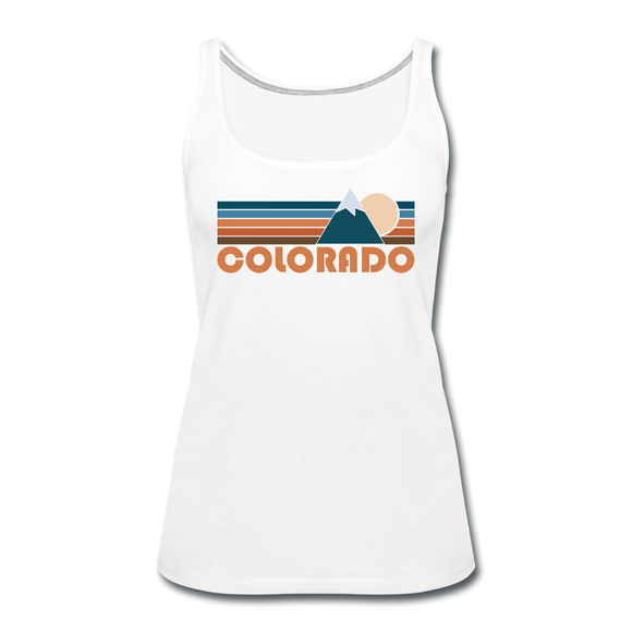 Colorado Women’s Tank Top - Retro Mountain Women’s Colorado Tank Top - white