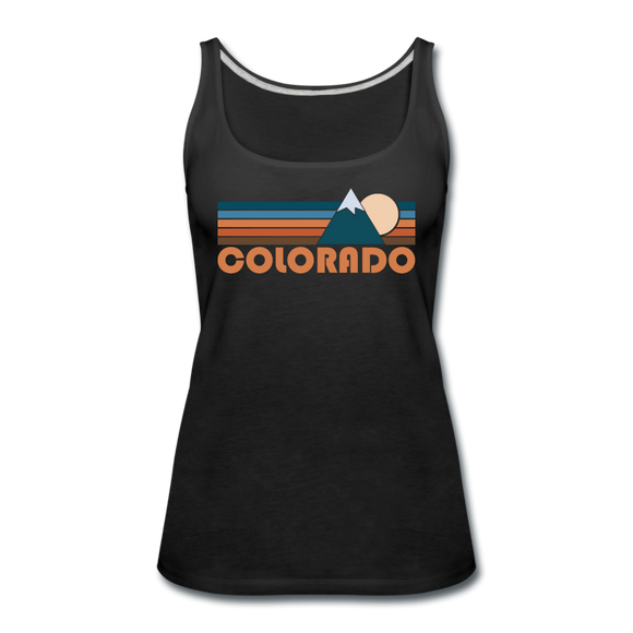 Colorado Women’s Tank Top - Retro Mountain Women’s Colorado Tank Top - black