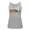 Boulder, Colorado Women’s Tank Top - Retro Mountain Women’s Boulder Tank Top