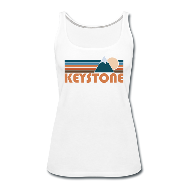 Keystone, Colorado Women’s Tank Top - Retro Mountain Women’s Keystone Tank Top - white