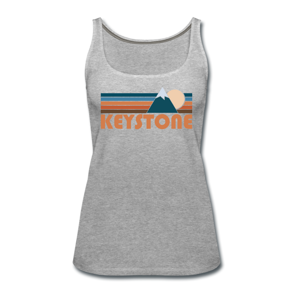 Keystone, Colorado Women’s Tank Top - Retro Mountain Women’s Keystone Tank Top - heather gray