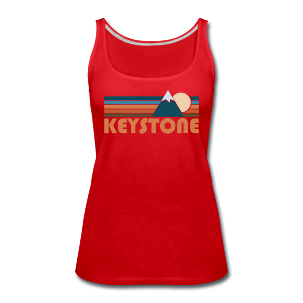 Keystone, Colorado Women’s Tank Top - Retro Mountain Women’s Keystone Tank Top - red