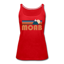 Moab, Utah Women’s Tank Top - Retro Mountain Women’s Moab Tank Top - red