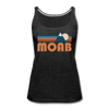 Moab, Utah Women’s Tank Top - Retro Mountain Women’s Moab Tank Top - charcoal gray